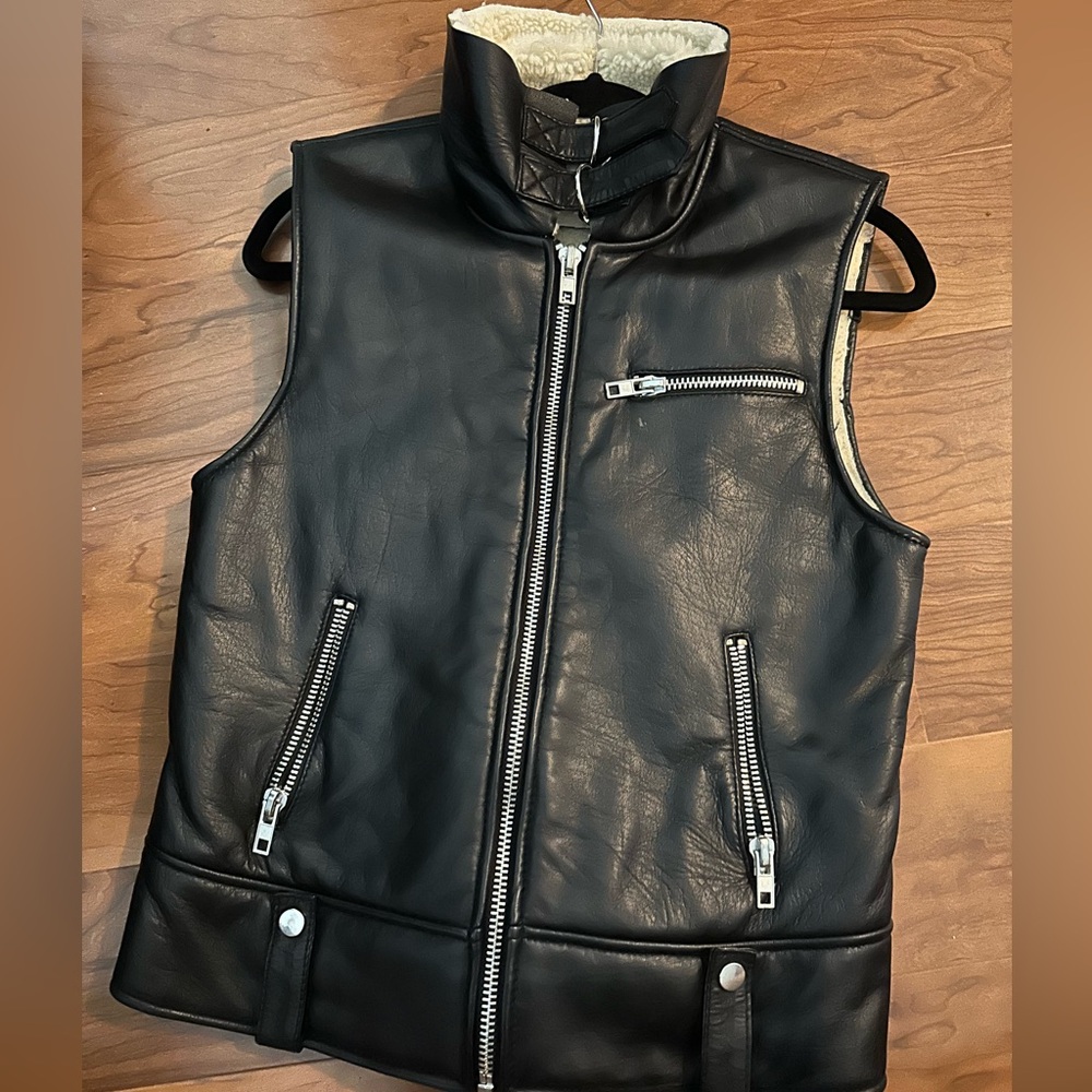 Walter Baker Black Leather Vest